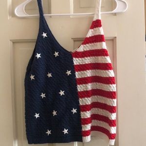 Stars and Stripes knit tank top